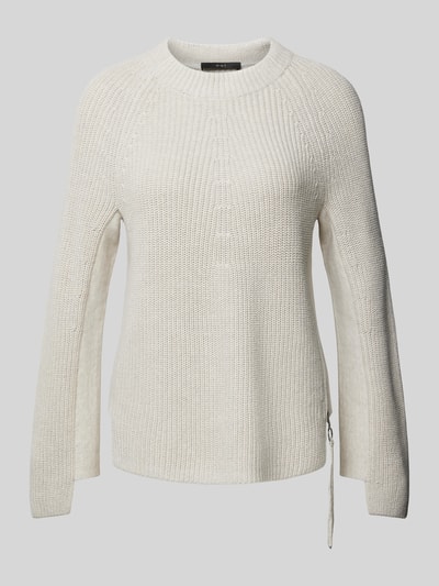 Oui Gebreide pullover met ronde hals Offwhite - 4