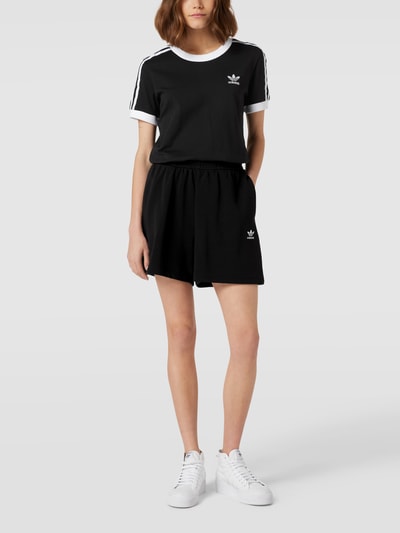 adidas Originals Sweatshorts met labelstitching Zwart - 1