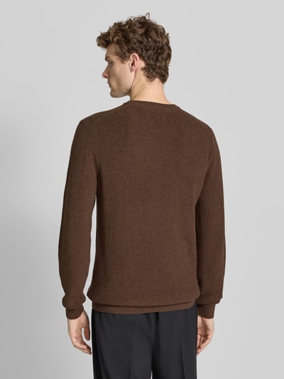 MCNEAL Strickpullover mit gerippten Abschlüssen Hellbraun Melange 5