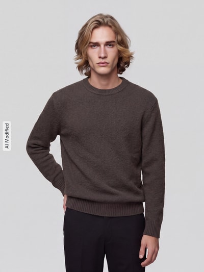 ONLY & SONS Pullover mit Strukturstrick Schlamm 4