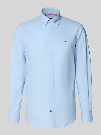 Tommy Hilfiger Regular fit zakelijk overhemd van puur katoen Bleu - 2