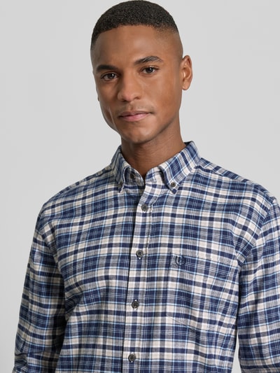 bugatti Freizeithemd mit Knopfleiste Marine 3