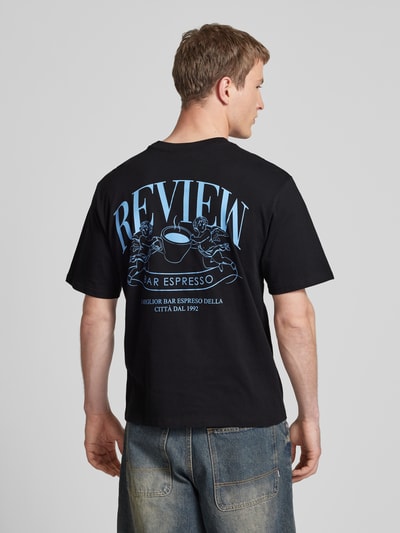 REVIEW T-Shirt mit Label-Print Black 5