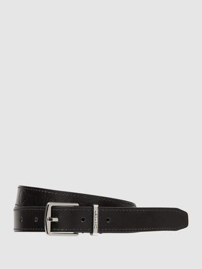 CK Calvin Klein Ledergürtel mit Dornschließe  Schwarz 1