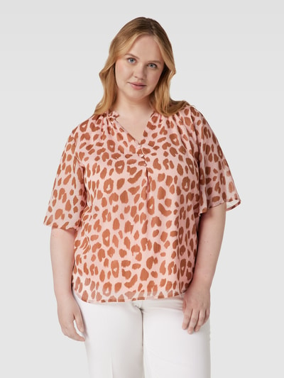 ONLY CARMAKOMA Bluzka PLUS SIZE z kontrafałdą Brudnoróżowy 4