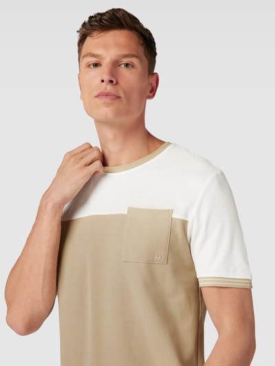 HECHTER PARIS T-Shirt aus Baumwolle im 2-in-1-Look Sand 3