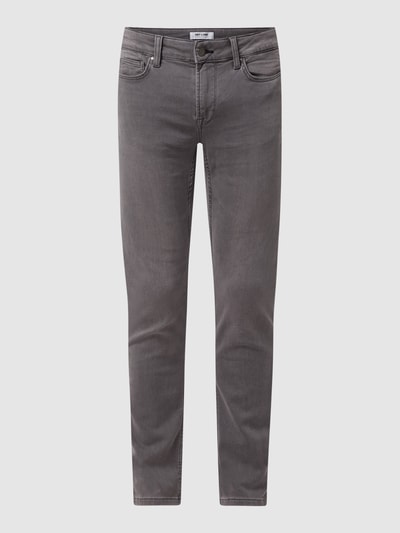 Only & Sons Slim Fit Jeans mit Stretch-Anteil Modell 'Loom' Mittelgrau 2