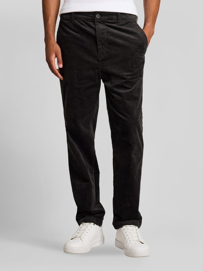 Tom Tailor Denim Spodnie sztruksowe z regularnym stanem z czystej bawełny Grafitowy 4