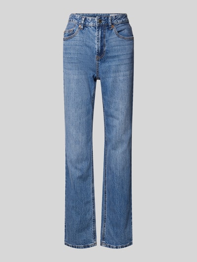 Vero Moda Straight Fit Jeans aus Baumwoll-Mix mit Kontrastnähten Modell 'TESSA' Jeansblau 2