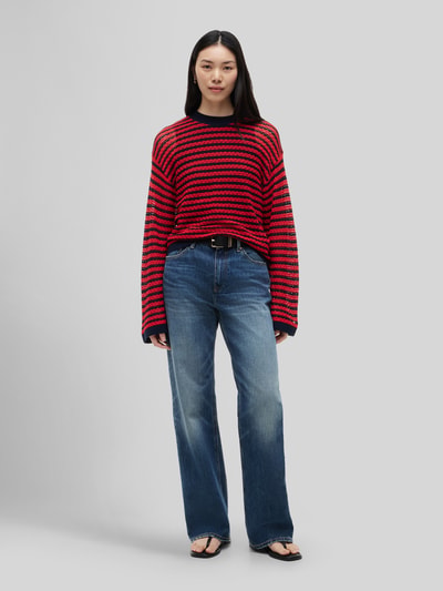 Tommy Hilfiger Regular Fit Pullover aus Baumwoll-Mix ' Rot 1