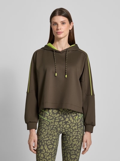 Marc Cain Hoodie mit Tunnelzug Khaki 4