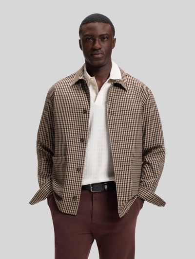 BOSS Regular fit overshirt met steekzakken Beige - 4