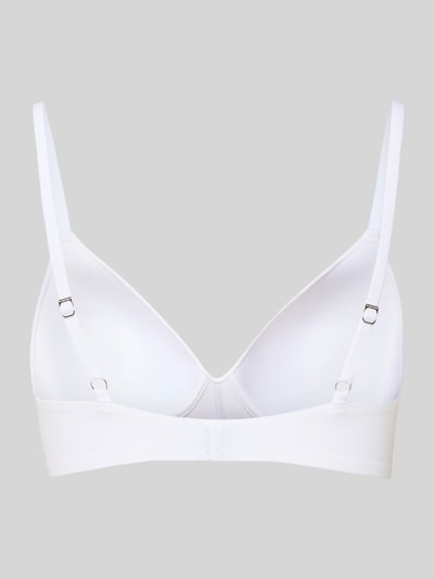 Produktfoto, Soft-BH mit verstellbaren Trägern von SCHIESSER in Weiß, wattierte Cups, bügellos, körpernahe Passform, Hakenverschluss