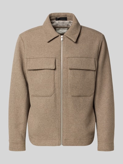 Jack & Jones Premium Hemdjacke mit Brusttaschen Modell 'RUSSEL' Beige 2