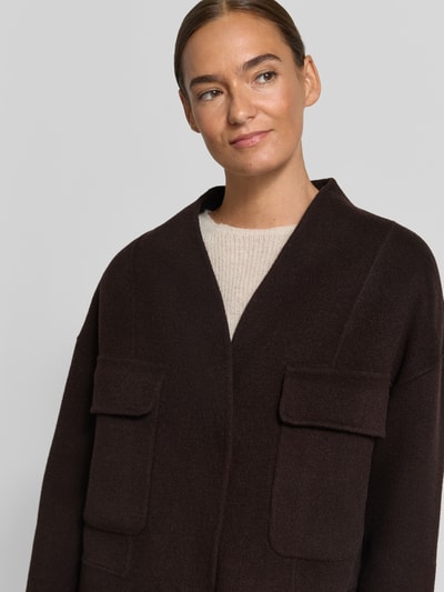 Rich & Royal Blouson van wol met klepzakken Chocoladebruin - 3
