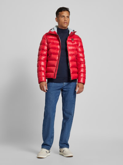 Blauer Usa Regular Fit Steppjacke mit Kapuze Modell 'ADAMS' Rot 1