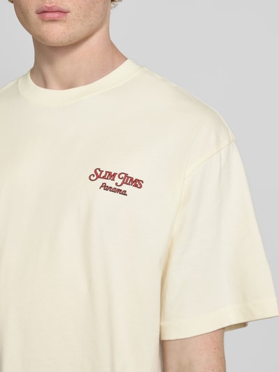 Only & Sons Loose fit T-shirt van puur katoen, model 'MALIK' Offwhite - 3