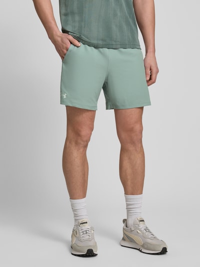 Under Armour Korte regular fit broek met elastische band met label, model 'Vanish' Mintgroen - 4