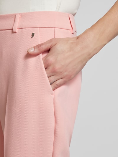 comma Stoffhose in unifarbenem Design Rose 3