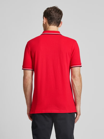 Christian Berg Men Poloshirt met labeldetail Rood - 5