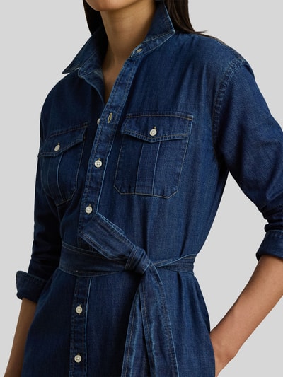 Lauren Ralph Lauren Regular Fit Freizeitkleid aus reiner Baumwolle Jeansblau 3
