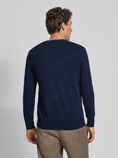 Christian Berg Men Wollpullover mit V-Ausschnitt und Kaschmir-Anteil Marine 5