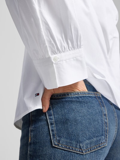 Tommy Hilfiger Bluzka z długim rękawem o kroju regular fit z czystej bawełny Biały 3