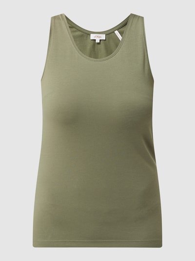 s.Oliver RED LABEL Top z szerokimi ramiączkami Khaki 2