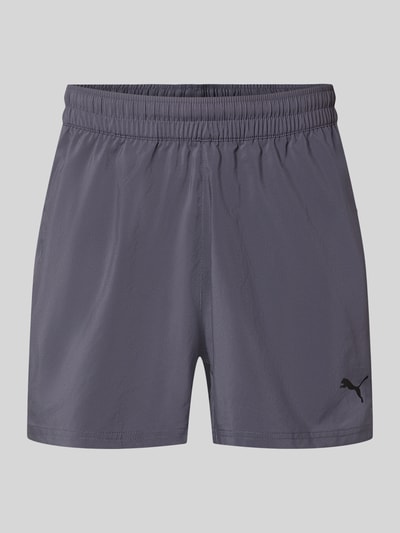 PUMA Performance Szorty sportowe o kroju regular fit z nadrukiem z logo model „TAD ESSENTIALS” Grafitowy 1