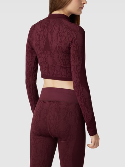 PUMA PERFORMANCE Cropped Longsleeve mit Strukturmuster Modell 'FormKnit Seamless' Bordeaux 5