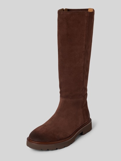 Geox Leren laarzen met ritssluiting, model 'Norize' Donkerbruin - 1