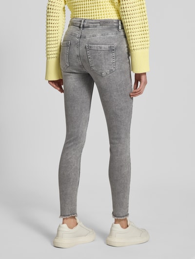 Only Skinny fit jeans met labelpatch Middengrijs gemêleerd - 5
