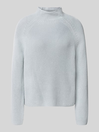 Produktfoto, Regular Fit Pullover aus reiner Baumwolle von Marc O'Polo in hellem Grau, strukturierte Strickoptik, Damen Pullover von Marc O'Polo