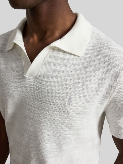 Polo Ralph Lauren Koszulka polo z mieszanki bawełny i lnu, krój regular fit Biały 3