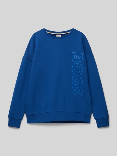 Boss Sweatshirt met ronde hals en logoprint Blauw - 1