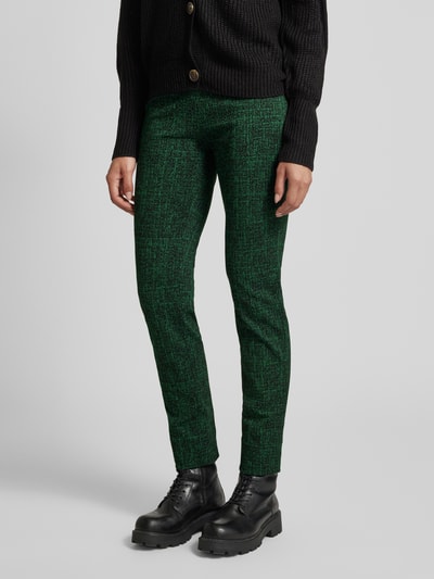 Raffaello Rossi Stoffen broek met elastische band, model 'PENNY' Groen - 4