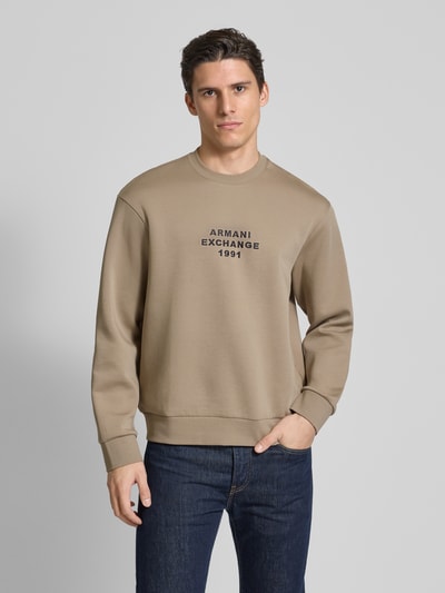 ARMANI EXCHANGE Sweatshirt mit Label-Stitching Beige 4