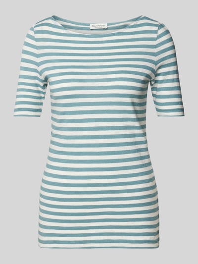 Marc O'Polo T-Shirt mit Streifenmuster Aqua 2