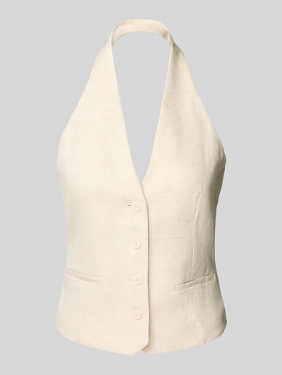 Mango Weste mit Neckholder Modell 'BORELI' Beige 2