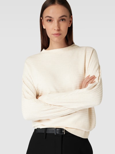 s.Oliver RED LABEL Gebreide pullover met structuurmotief, model 'Struk over' Beige - 3