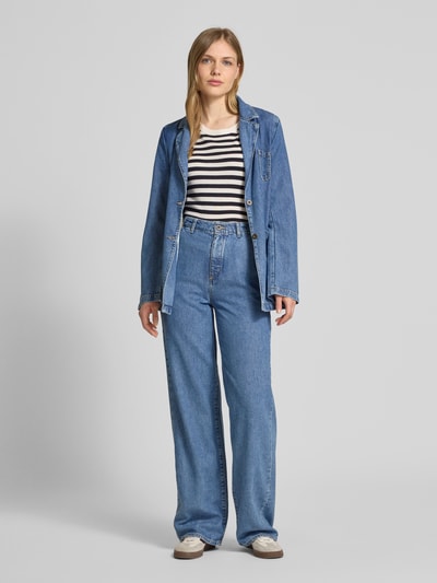 Marc O'Polo Oversized Jeansblazer aus Lyocell-Baumwoll-Mix Blau Melange 1