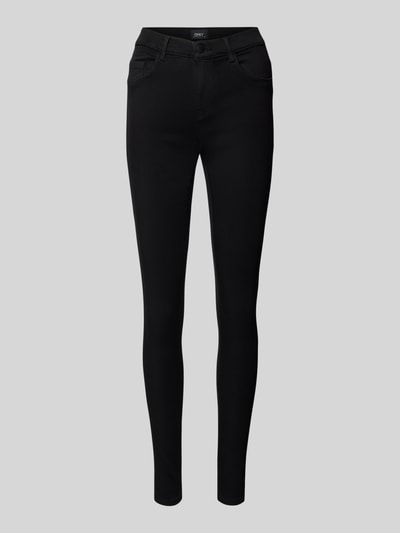 Only Skinny fit jeans met labelpatch, model 'POWER' Zwart - 2