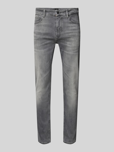 BOSS Orange Slim fit jeans in used-look, model 'DELAWARE' Middengrijs - 2