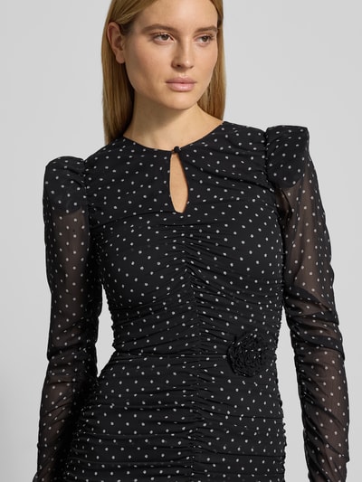 ROTATE Slim Fit Minikleid mit Raffungen Black 3