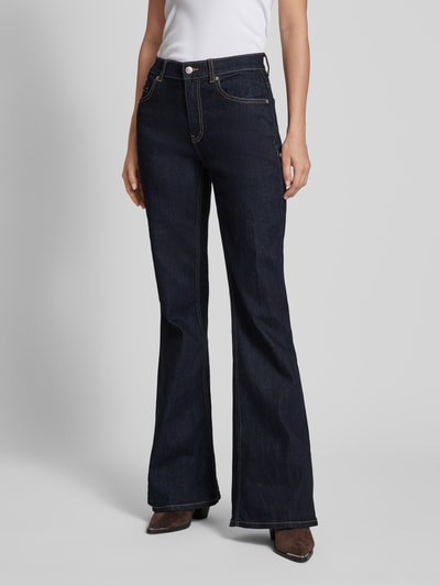 Mango Flared Jeans mit 5-Pocket-Design Modell 'VIOLETA' Dunkelblau 4