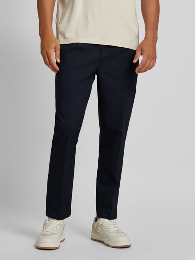 Casual Friday Tapered Fit Bundfaltenhose mit elastischem Bund Modell 'MARC' Marine 4