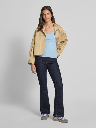 Rich & Royal Tanktop in Ripp-Optik Hellblau 1