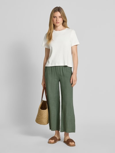 ZABAIONE Leinenhose mit Eingrifftaschen Khaki 1