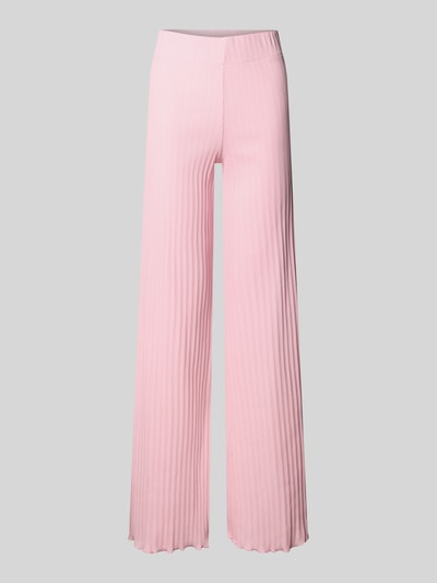 OH APRIL Flared Stoffhose mit elastischem Bund Modell 'Eira' Hellrosa 2