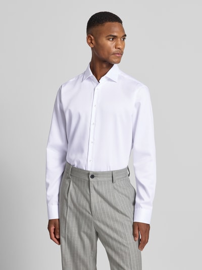 SEIDENSTICKER REGULAR FIT Koszula biznesowa o kroju regular fit z listwą guzikową Biały 4